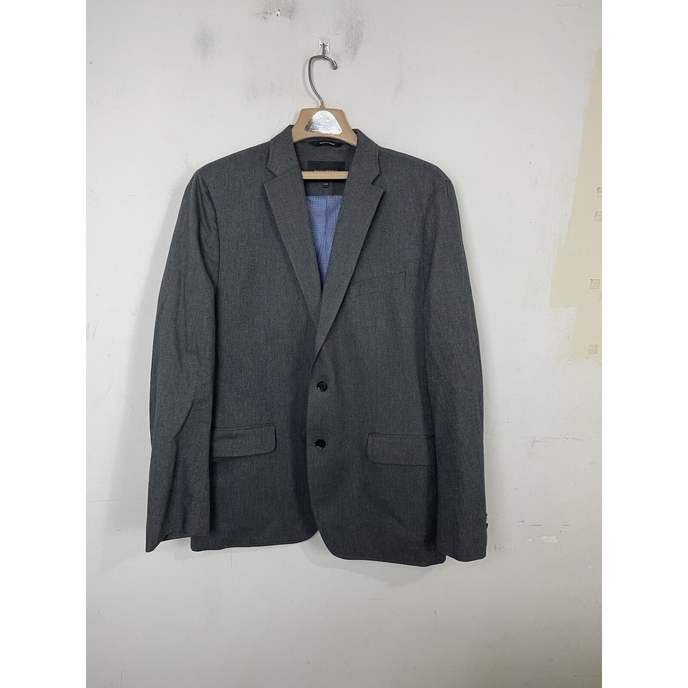Banana Republic Mens Blazer 44 Gray Tailored Fit Wedding Easter 100% Cotton